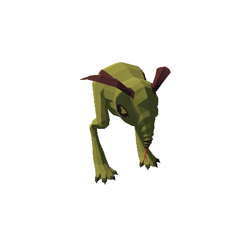 Polygonal Alien Garoo Green